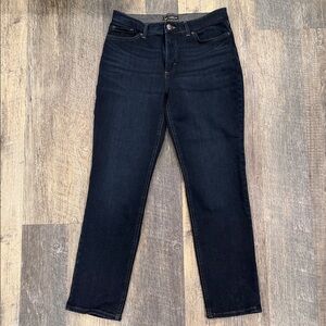 Lee Women's Dark Blue Stretch Straight Leg Jeans Size 10 Medium